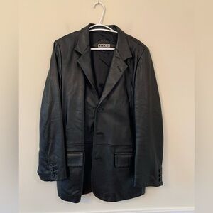 Black Leather Blazer
